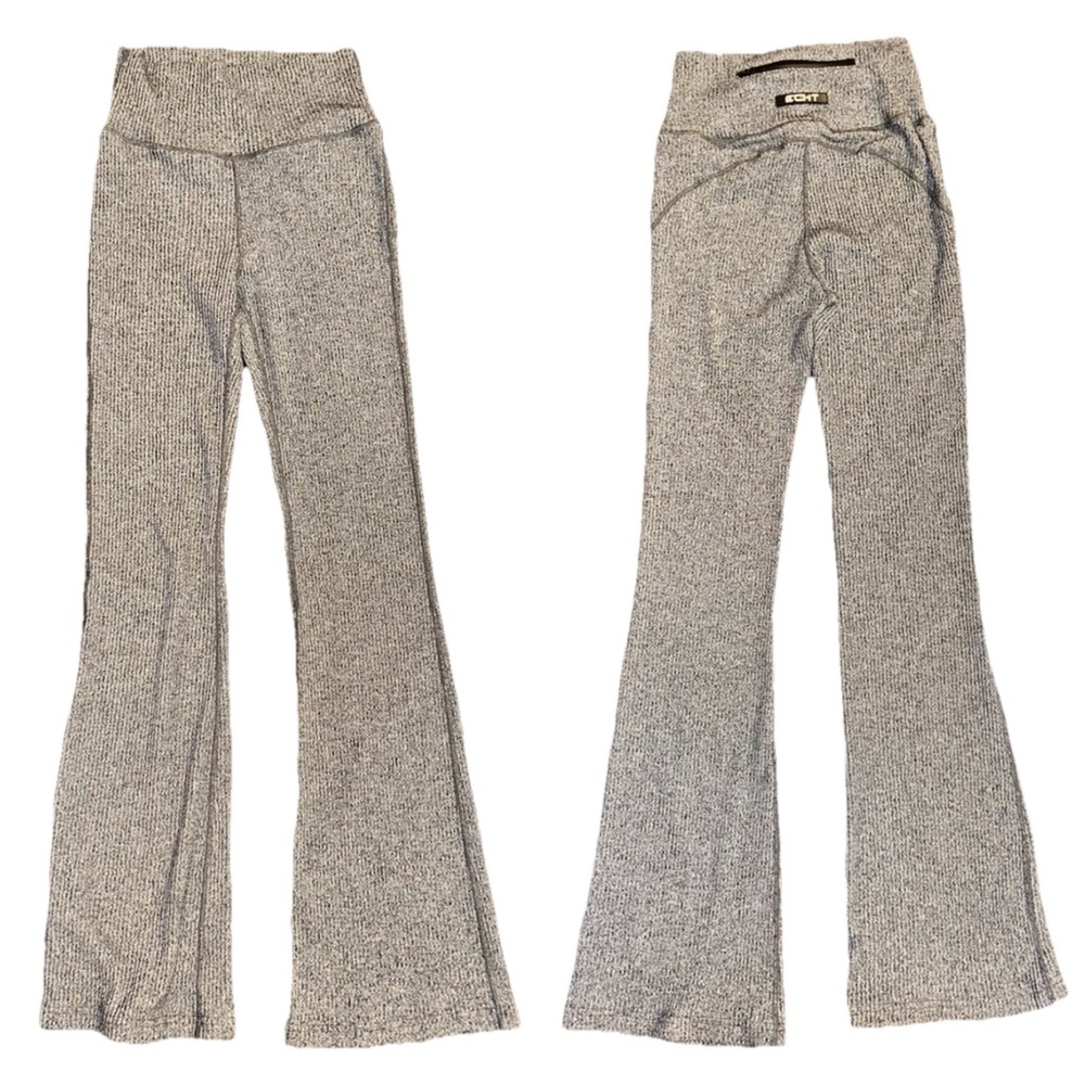 ECHT Grey High Waisted Flare Pants - Picture 5 of 7